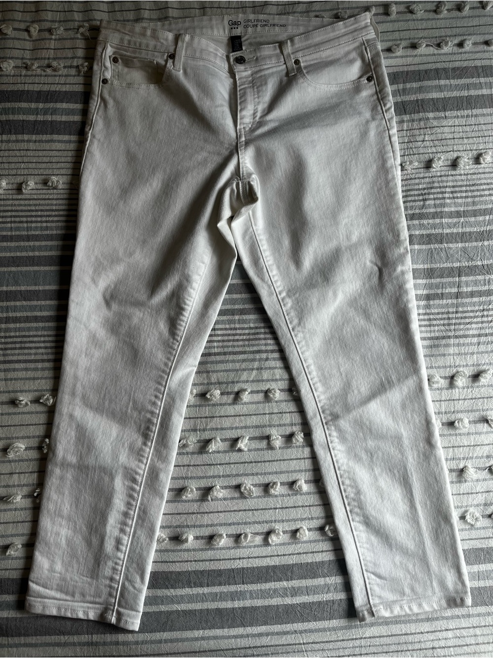 GAP Women’s Girlfriend White Coupe Jeans Size 14